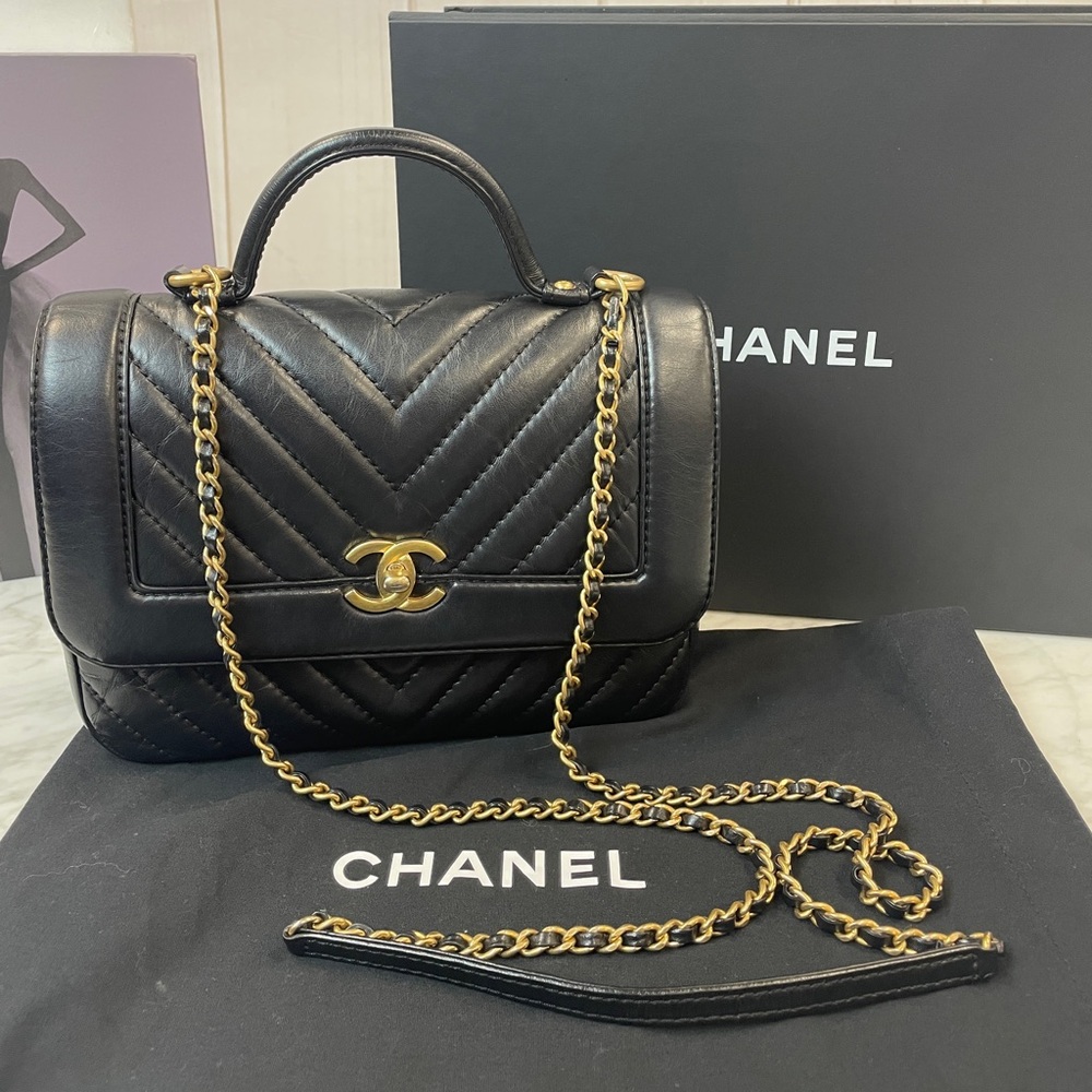 Chanel Top-Handle Flap Bag
